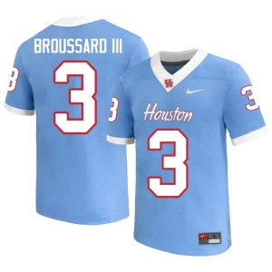 UH Coogs Blue College Football NCAA Men's Harvey Broussard III #3 Jersey 974436-927