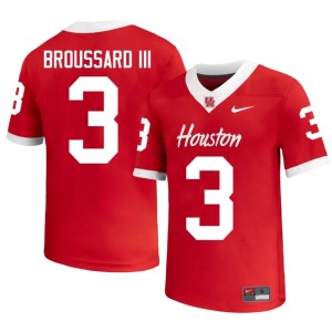 Cougars #3 Mens Harvey Broussard III Red College Football Limited Jersey 851334-683