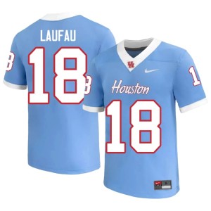 University of Houston Cougars #18 College Football Alumni Mens Blue Khalil Laufau Jerseys 530110-477