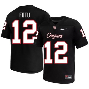 University of Houston Cougars Black College Football 2026 Sione Fotu Men #12 Jersey 524836-209