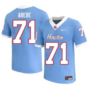 Houston Coogs #71 Men College Football Limited Blue Noah Abebe Jersey 627264-192
