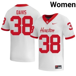 Cougars Women College Football Player Aaron Davis #38 White Jerseys 899050-708