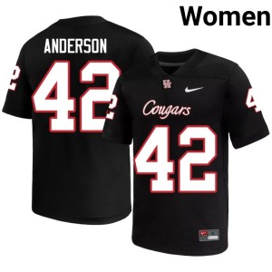 HOU Cougars Black Limited Austin Anderson College Football #42 Women's Jerseys 517910-762