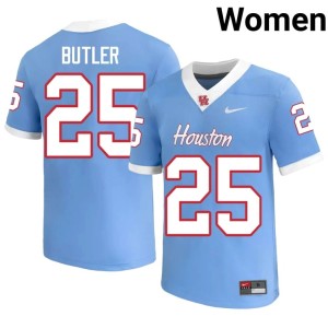 UH Cougars Womens DJ Butler #25 Blue College Football Official Jersey 749691-285