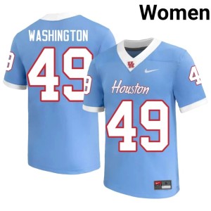 University of Houston Blue Replica College Football Women's Darius Washington #49 Jerseys 189029-147