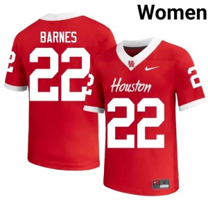 U of H Cougars Dorian Barnes #22 Red Stitched Women's College Football Jerseys 245061-135