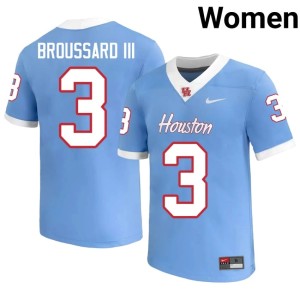 Houston Coogs Blue #3 Women Harvey Broussard III College Football 2026-27 Jerseys 327935-346