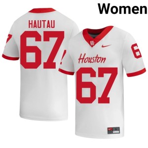 UH #67 White Player Hingano Hautau College Football Women's Jersey 470412-618