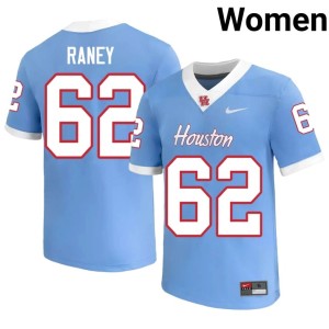Houston Cougars #62 College Football Women Jack Raney Blue Official Jersey 447617-234