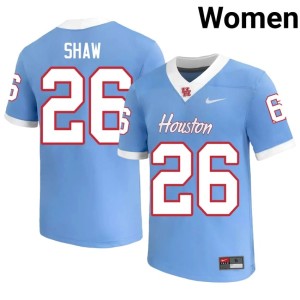 UH Coogs Jamaal Shaw Replica #26 College Football Blue Women Jersey 435450-262