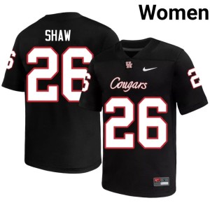 Houston Cougars College Football Womens Black Jamaal Shaw #26 Alumni Jerseys 854505-249