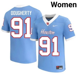 Cougars College Football Blue Women's Liam Dougherty Player #91 Jersey 214857-240