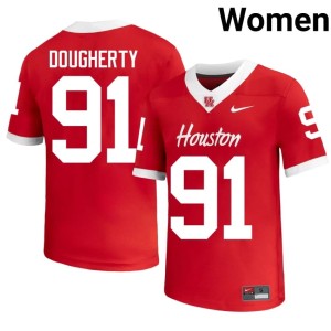 UH Red #91 Liam Dougherty College Football 2026 Women Jersey 281686-962