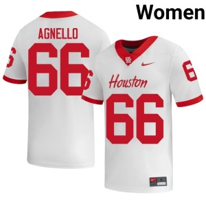 Coogs Embroidery College Football Women's #66 White McKenzie Agnello Jerseys 956696-564