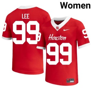 Houston Coogs Red Women #99 College Football Alumni Quindario Lee Jersey 975227-162