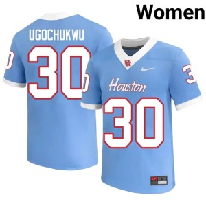 University of Houston Official Richmond Ugochukwu Blue #30 Women's College Football Jerseys 842788-840