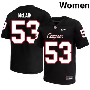Houston Ronnell McLain #53 College Football Black Womens Alumni Jersey 642790-580