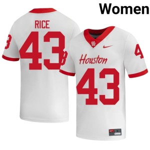 Coogs Women's White Sheldon Rice University College Football #43 Jersey 455402-239