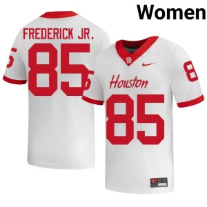 UH College Football Women's #85 Traville Frederick Jr. White Limited Jerseys 793545-605