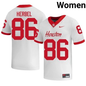 UH Coogs 2026 Wyatt Herbel College Football #86 Women's White Jerseys 879964-965