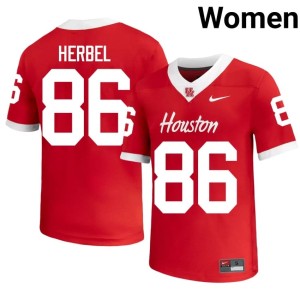 UH Coogs #86 Alumni Wyatt Herbel College Football Red Women Jerseys 379893-753