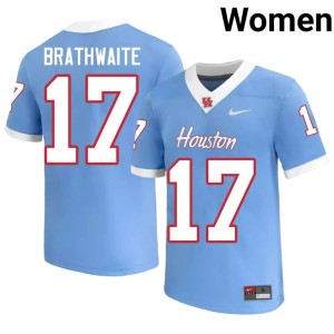 UH Cougars College Football 2026-27 Blue Christian Brathwaite #17 Women's Jersey 542315-915