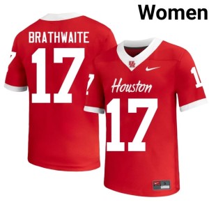 University of Houston Red Women Christian Brathwaite #17 College Football NCAA Jersey 990060-358