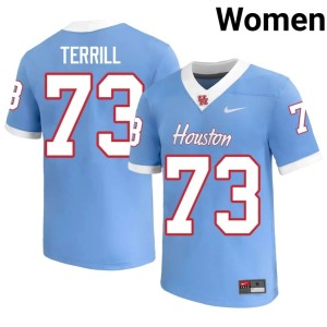 UH Coogs #73 2026 College Football Women Blue Drew Terrill Jerseys 643757-768