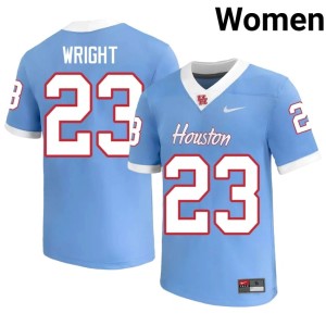 UH Coogs Women #23 Blue Limited Elmo Wright College Football Jersey 996780-448