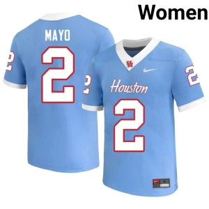 Cougars Women's University Blue College Football #2 Jalen Mayo Jerseys 611142-546