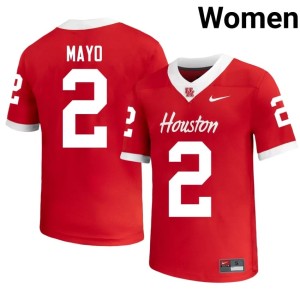 U of H Cougars Women Red College Football 2026-27 #2 Jalen Mayo Jerseys 837944-815