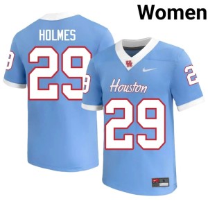 Houston Cougars Javen Holmes Game #29 Women Blue College Football Jerseys 446691-560