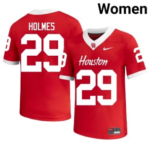 UH #29 Replica College Football Womens Red Javen Holmes Jersey 210967-295