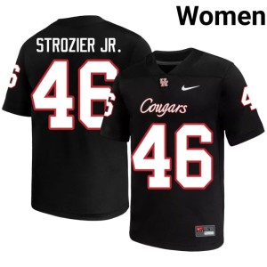 Houston Cougars Black College Football #46 NCAA Jeffrey Strozier Jr. Womens Jerseys 869874-668