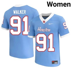 UH Limited Womens College Football Blue Kaleb Walker #91 Jerseys 482318-870