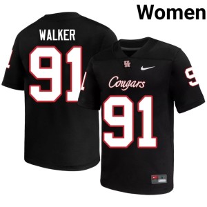 Houston Black #91 Kaleb Walker Alumni Women College Football Jerseys 629714-713