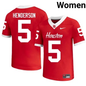 Cougars Keisean Henderson 2026 Women's College Football Red #5 Jerseys 402109-744