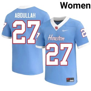 University of Houston Women NCAA Blue #27 College Football Mudassir Abdullah Jerseys 976481-440