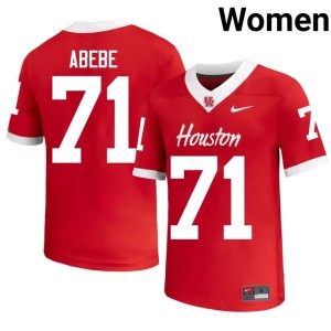 Coogs Women's Noah Abebe Red Game #71 College Football Jerseys 306635-513