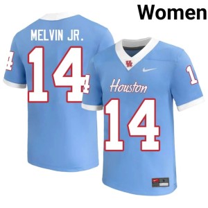 Cougars Paris Melvin Jr. College Football Womens #14 Blue Embroidery Jerseys 277271-953