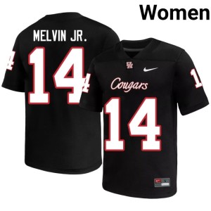 UH Coogs Paris Melvin Jr. Women's Game College Football Black #14 Jerseys 456303-252