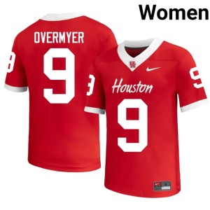 Houston Cougars College Football Patrick Overmyer #9 Red Alumni Women Jerseys 408883-460