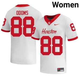Houston Cougars College Football Womens #88 Embroidery White Riley Odoms Jerseys 304770-936