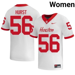 UH Cougars Women White College Football Shadre Hurst #56 University Jersey 657161-918