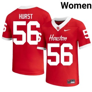 Houston Player College Football Women's Red Shadre Hurst #56 Jerseys 877816-807