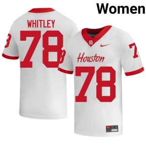 Cougars White #78 Women Stitched Wilson Whitley College Football Jerseys 111589-493
