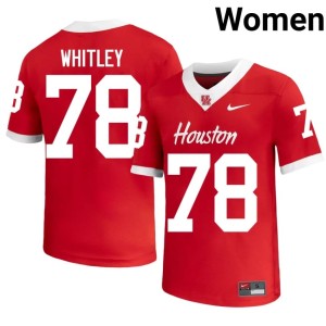 UH Coogs Official Women's Wilson Whitley Red #78 College Football Jerseys 300928-503