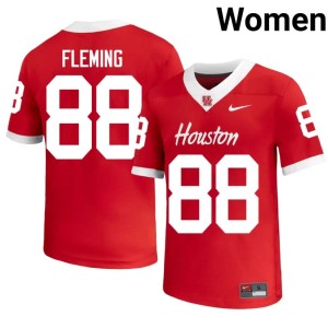 U of H Cougars College Football Women University Xavier Fleming Red #88 Jersey 895636-573