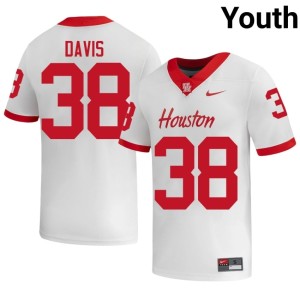 University of Houston Cougars #38 Youth Aaron Davis Alumni College Football White Jersey 219859-156