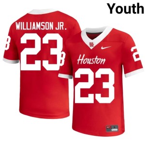Houston Cougars College Football Youth Red University #23 Alvin Williamson Jr. Jersey 650062-256